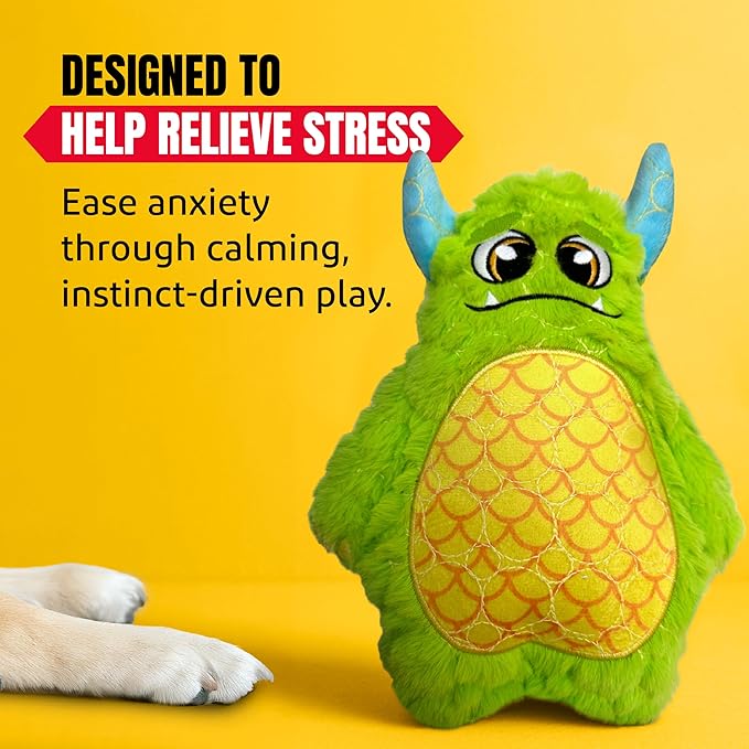 Bite Force Dog Toy - Large Durable & Strong Plush Green Monster Dog Toy, Kevlar-Reinforced for Aggressive Chewers