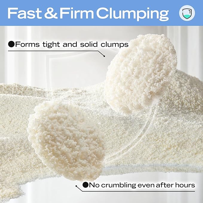 Natural Cat Litter Unscented, 100% Plant-Based, Strong Clumping Litter, Easy Scooping, Clumps Lift Cleanly, Chemical-Free, Low Dust, Corn & Cassava Litter, 16.5 LB (5.5 LB x 3 Bags)