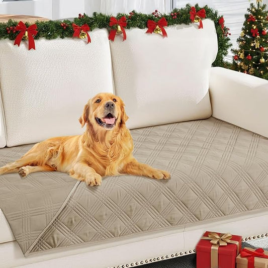 hyha Waterproof Dog Blanket, Reversible Pet Bed Blanket, Soft Sofa Couch Cover for Dogs Washable, Waterproof Pet Couch Covers for Sofa Puppy Cats Furniture Protector(30"x70", Taupe/Taupe)