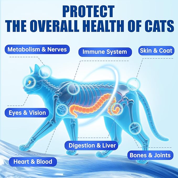 Just Try 23 in 1 Taurine for Cats Vitamins Treats with L-Lysine for Immune, Joint Support Skin & Coat & Heart Health - Multivitamin, Omega 3, Biotin Supplements for Indoor & Senior Cats - 300 Bites