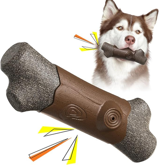 LiuMelinda Dog Chew Toys for Aggressive-Chewers - Indestructible Dog Toy for Aggressive Chewer，Tough Chew Toys for Dogs （Rubber Log-Branches）
