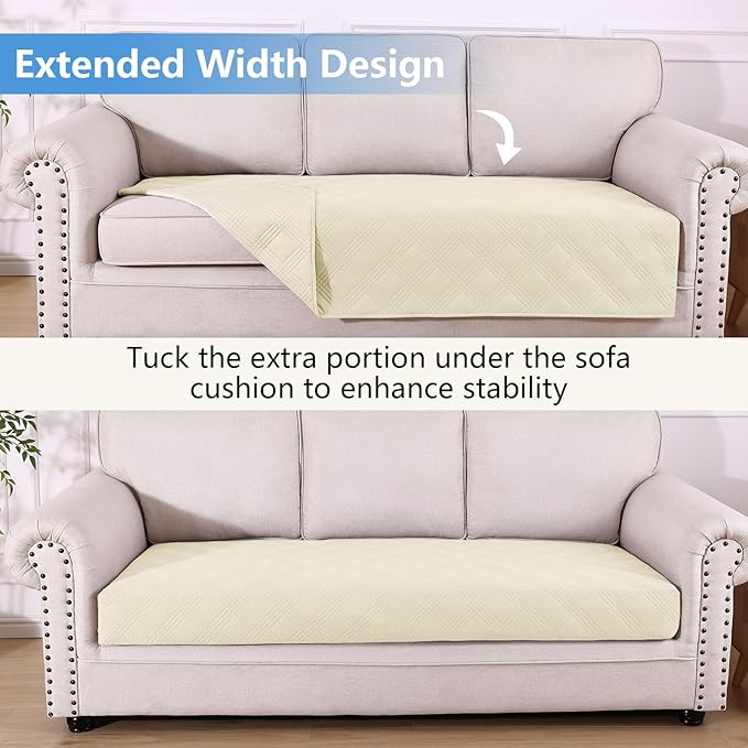 hyha Waterproof Dog Blanket, Reversible Pet Bed Blanket, Soft Sofa Couch Cover for Dogs Washable, Waterproof Pet Couch Covers for Sofa Puppy Cats Furniture Protector(40"x80", Beige/Beige)