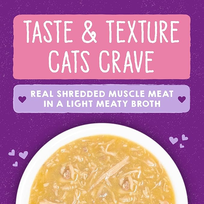 Stella & Chewy's Carnivore Cravings Savory Shreds - Wet Cat Food - High-Moisture Formula with Premium Cage-Free Chicken & Wild-Caught Salmon - Perfect for Picky Eaters - 5.2 oz, 8 Count