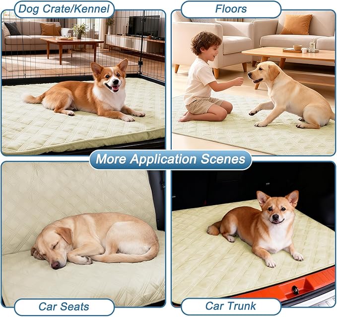 hyha Waterproof Dog Blanket, Reversible Pet Bed Blanket, Soft Sofa Couch Cover for Dogs Washable, Waterproof Pet Couch Covers for Sofa Puppy Cats Furniture Protector(40"x70", Beige/Beige)