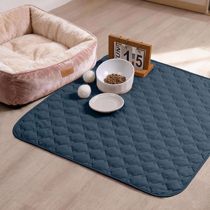 gogobunny 3X Stronger Waterproof Pet Blanket, Scratch Proof Furniture Protector for Dogs Cats, Reversible Cover 30x30 Inch, Dark Blue
