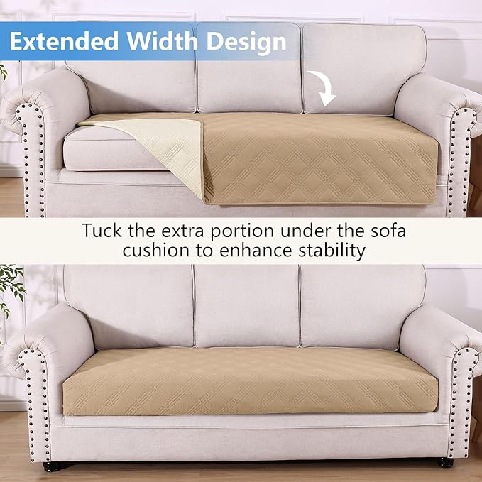 hyha Waterproof Dog Blanket, Reversible Pet Bed Blanket, Soft Sofa Couch Cover for Dogs Washable, Waterproof Pet Couch Covers for Sofa Puppy Cats Furniture Protector(40"x80", Camel/Beige)