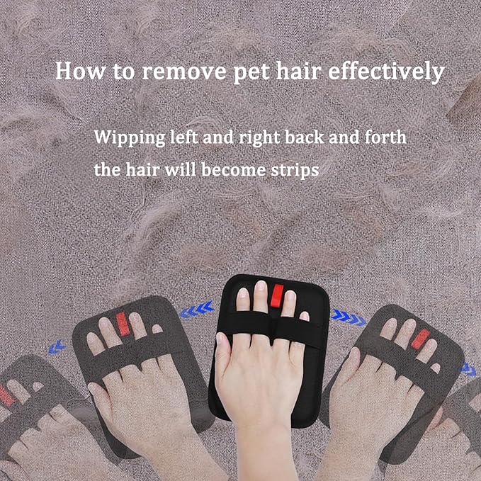 Pet Hair Removal Glove for Dogs & Cats, Newly Upgraded Static Pet Dog Hair Remover, Reusable Pet Fur Removal Glove for Couch, Carpet, Car Seat