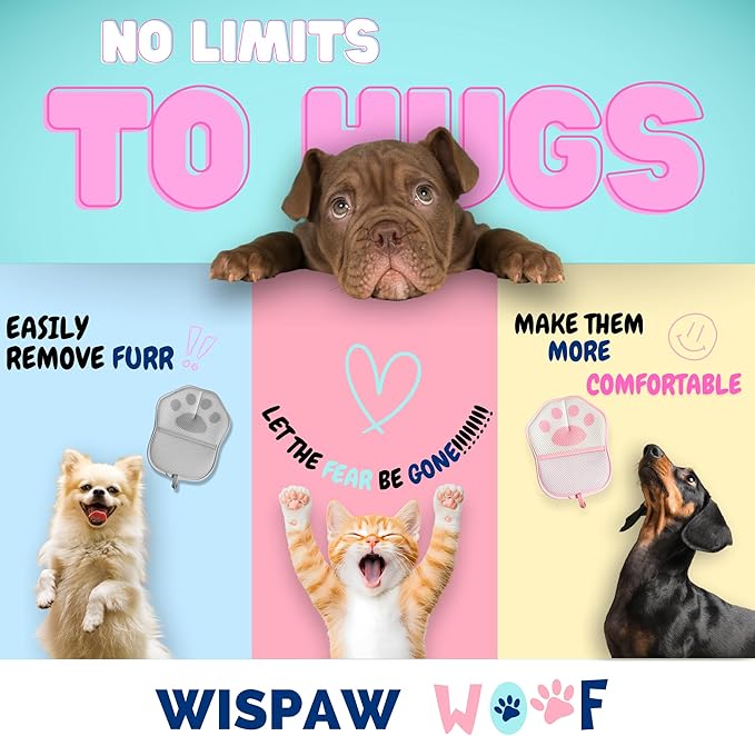 Pet Hair Removal Glove for Dogs & Cats | New Upgraded 5-Finger Magic Grooming Glove & Reusable Pet Hair Remover for Furniture, Laundry, Couch, Carpet & Car