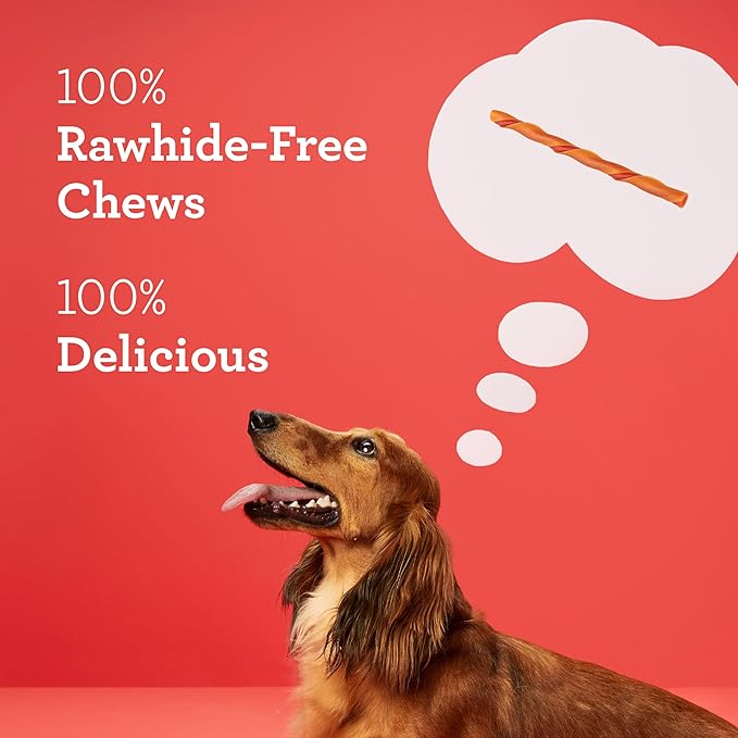 DreamBone Twist Sticks Chews for Dogs, 50 Count, Treat Your Dog to Easy-to-Digest Rawhide-Free Chews Made with Real Peanut Butter and Chicken