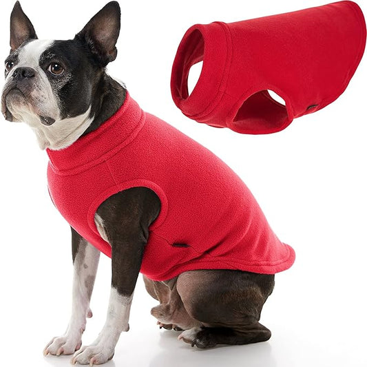 Gooby - Stretch Fleece Vest, Pullover Fleece Vest Jacket Sweater for Dogs, Red, X-Large
