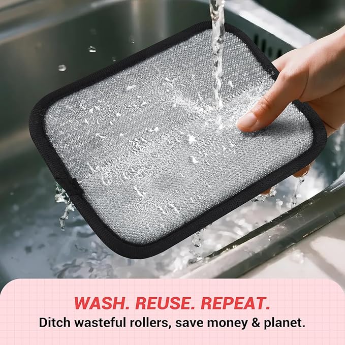 2 PCS Electrostatic Pet Hair Removal Glove, Upgraded Reusable Grooming Gloves for Dogs & Cats, Efficient Fur Remover for Couch, Car Seat, Furniture, Carpet, Animal Fur Removal Tool