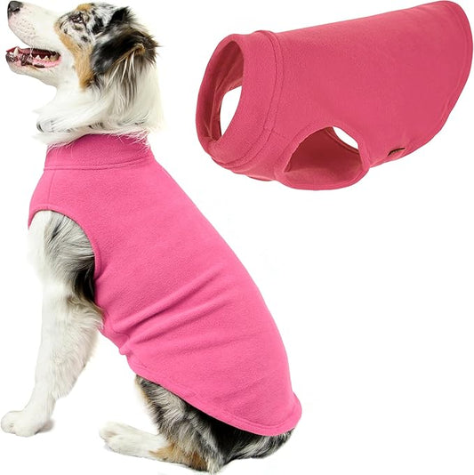 Gooby Stretch Fleece Vest Dog Sweater - Pink, 6X-Large - Warm Pullover Super Stretchy Fleece Dog Jacket for Small to Large Dogs