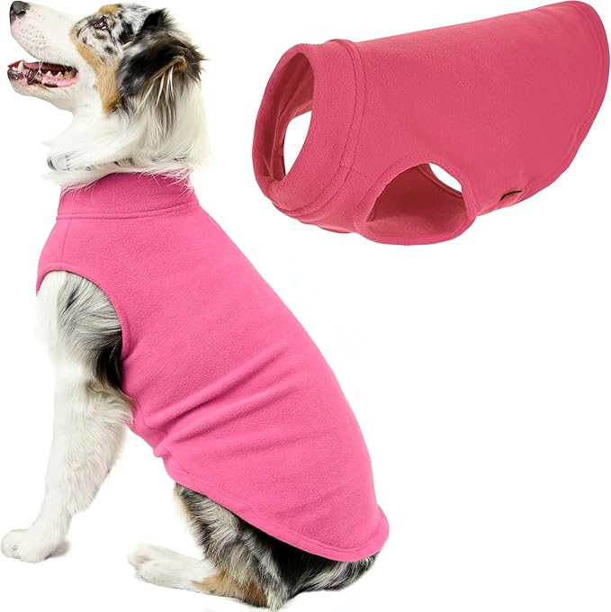 Gooby - Stretch Fleece Vest, Pullover Fleece Vest Jacket Sweater for Dogs, Pink, 5X-Large