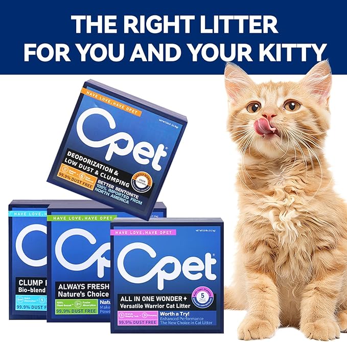 OPET Mixed Tofu Cat Litter - 18lb Strong Clumping Litter, Mixed Tofu and Bentonite, 99.9% Dust Free and Flushable Cat Litter, Natural Sustainable Ingredients Odor Control, Low Tracking（18lb, Fresh）