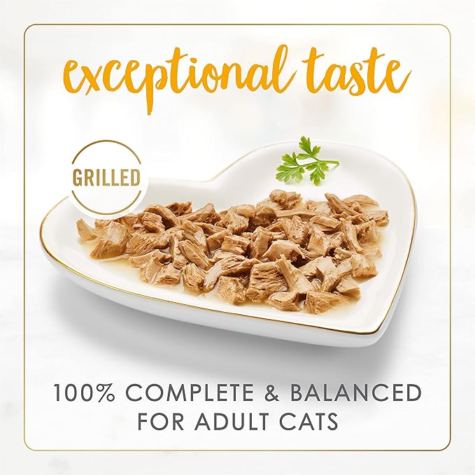 Purina Fancy Feast Grilled Wet Cat Food, Grilled Chicken & Beef Feast in Gravy, Wet Cat Food with No Artificial Preservatives or Colors, 3 OZ Can (Pack of 12)