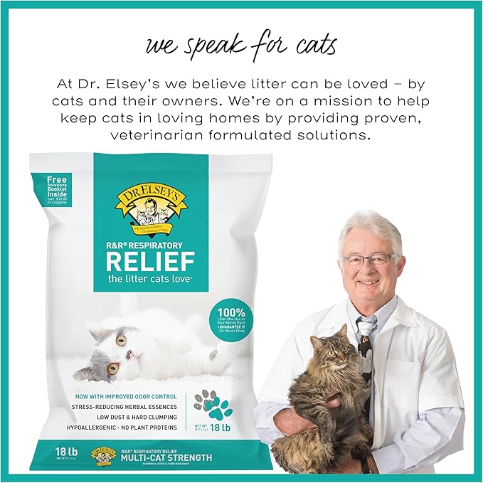 Dr. Elsey's R&R Stress-Reducing Clumping Clay Cat Litter 18 lb. Bag