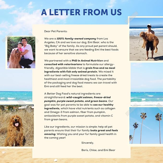 A Better Treat | Allergy Friendly Ocean Blend Dry Dog Food | Raw You Can See | No Chicken, No Grain, No Meal Ingredients | Fish Only Animal Protein |Stomach Soothing Kibble + Freeze Dried Raw Dog Food