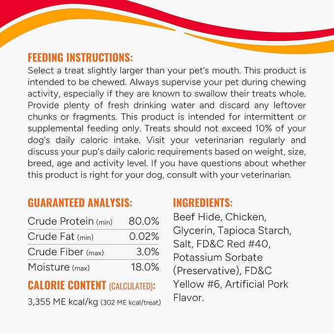 Good'n'Fun Triple Flavor 7 inch Rolls, Chews for Dogs, 6 Count (Pack of 1)