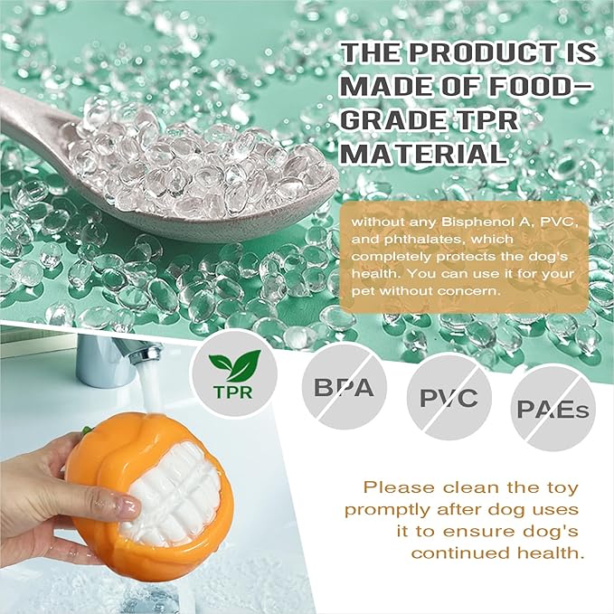 LiuMelinda Dog Chew Toys for Aggressive-Chewers - Indestructible Dog Toy for Aggressive Chewer，Tough Chew Toys for Dogs （Rubber Orange）