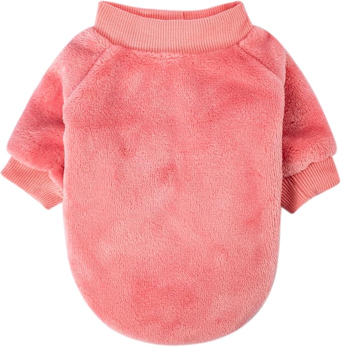 FabriCastle Dog Sweaters, 2-Pack Dog Clothes XXS XS for Small Dogs Girl & Cats, Ultra Soft and Warm Pet Coats, Winter Pet Jacket, Doggy Apparel Costumes, Puppy Outfits (Pink,Light Purple, XX-Small)