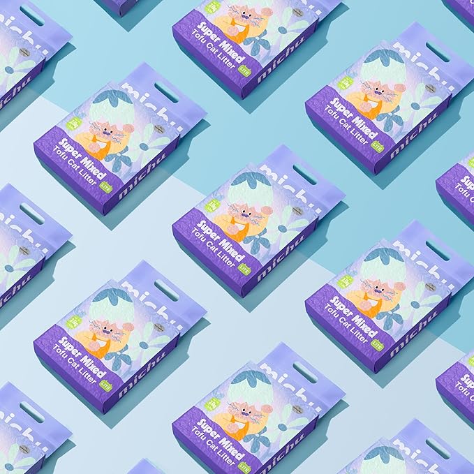 Michu Mixed Tofu Cat Litter Lite 5.5Lb/6L – Flushable, Eco-Friendly & Odor Control (3 Packs)