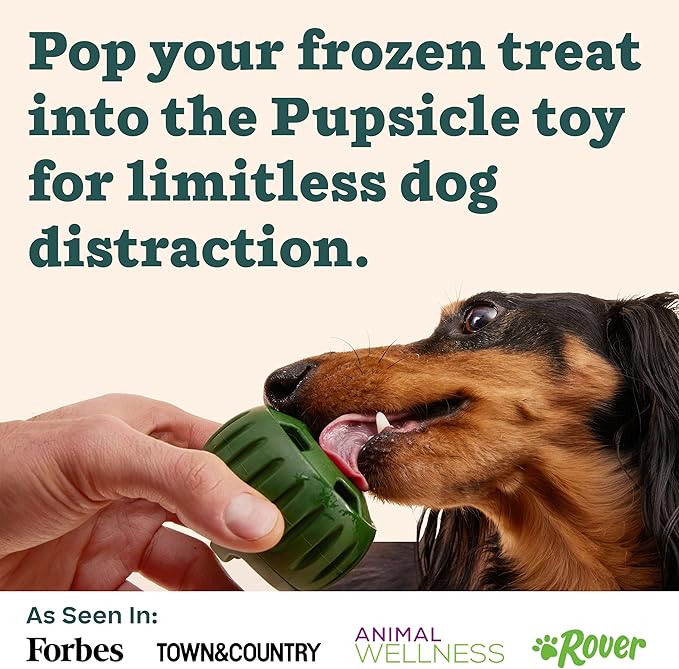 WOOF Pupsicle Treat Tray Mold, Small 10-25 lbs, Silicone Molds for Dog Treats, Dishwasher Safe, Reusable Treat Tray, Freeze Refill Treats For The Pupsicle Toy