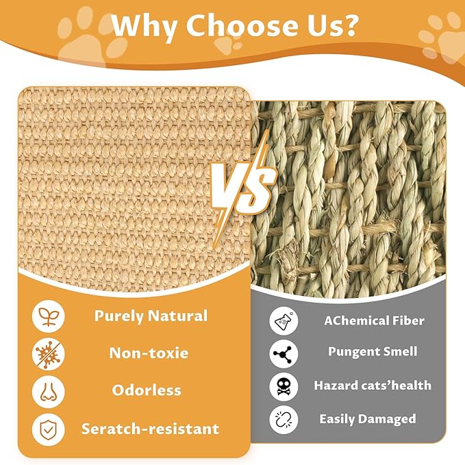 Wooden Cat Scratcher Bed with Carrot Toy, Dual-Role Hammock & Sisal Post, Indoor Cat Furniture for Napping & Play