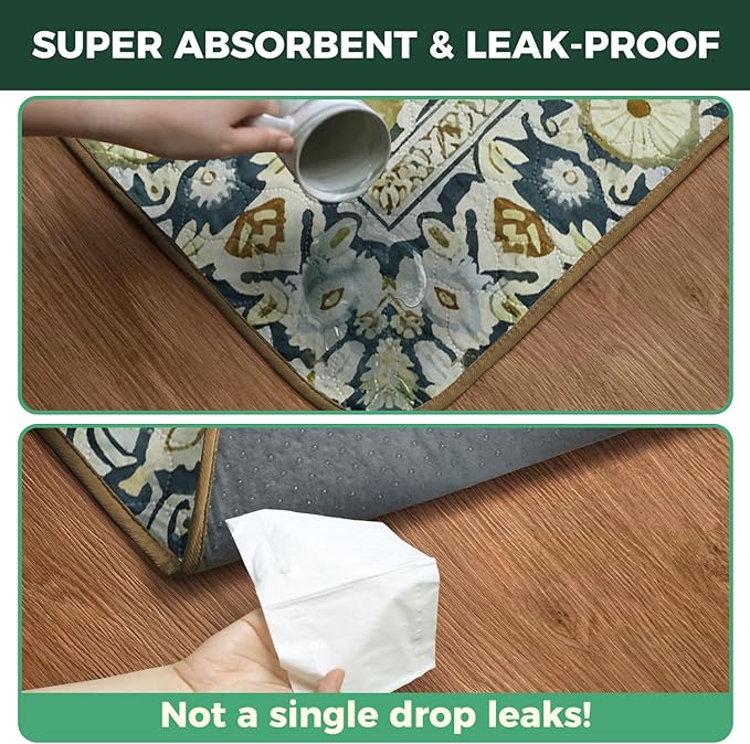 FXW Washable Pee Pads for Dogs, Puppy Pads with Super Absorbent, Specifically Designed for 36inch Cages, 23" x 35" Rectangle, Boho Beige, 2 Packs