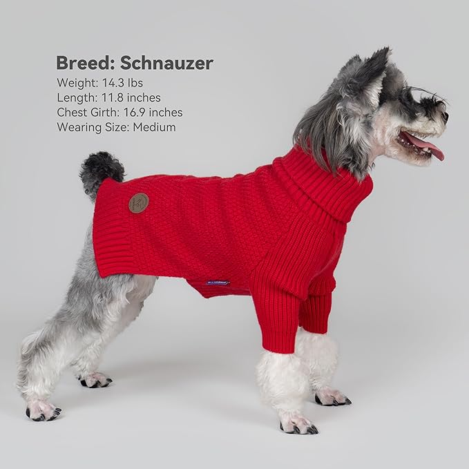 cyeollo 4XL Dog Christmas Sweater, Stretchy & Cozy Warm Dog Sweaters for Giant Dogs Boy, Pullover Knit Fall Winter Sweatshirt Big Dogs Clothes, Doberman Great Dane Apparel, Red XXXXL