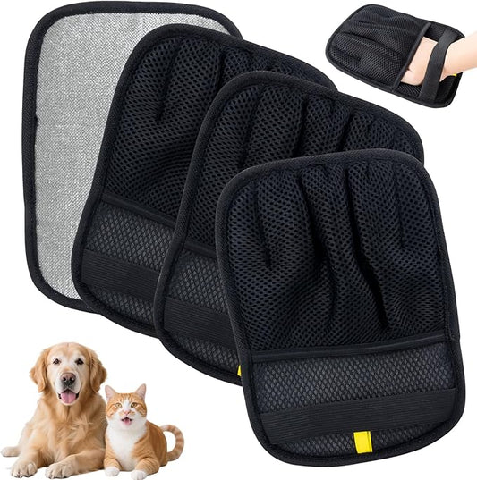 TailWag Treats & Tools 3 Pack Upgraded Reusable Electrostatic Pet Hair Remover Glove for Sofa, Carpet, Clothes, Car Seats - Washable, Easy to Clean, 5-Finger Non-Slip Structure