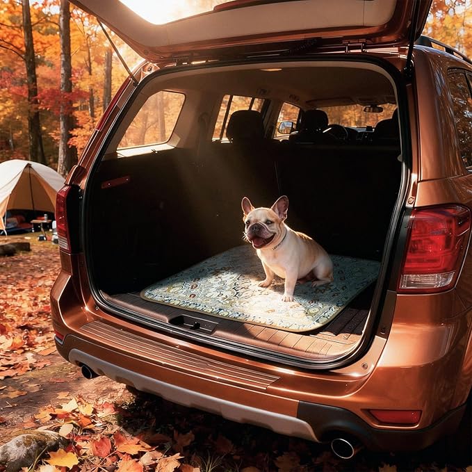 FXW Washable Pee Pads for Dogs, Puppy Pads with Super Absorbent, Specifically Designed for Potty Training, 35" Square, Boho Beige, 2 Packs