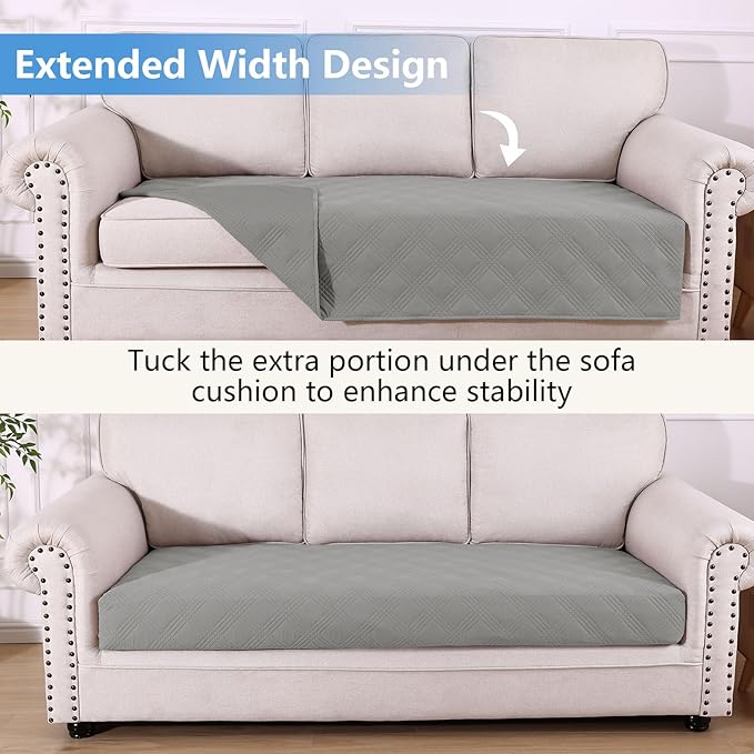 hyha Waterproof Dog Blanket, Reversible Pet Bed Blanket, Soft Sofa Couch Cover for Dogs Washable, Waterproof Pet Couch Covers for Sofa Puppy Cats Furniture Protector(40"x80", Grey/Grey)