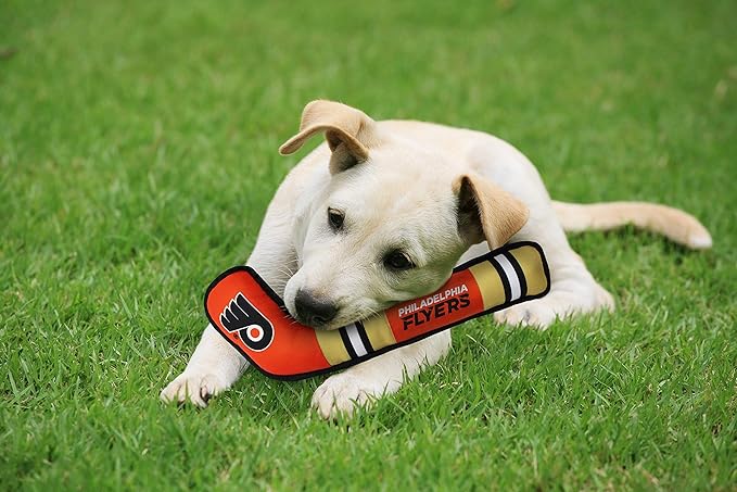 Pets First NHL Philadelphia Flyers Stick Toy for Dogs & Cats. Play Hockey with Your Pet with This Licensed Dog Tough Toy Reward!