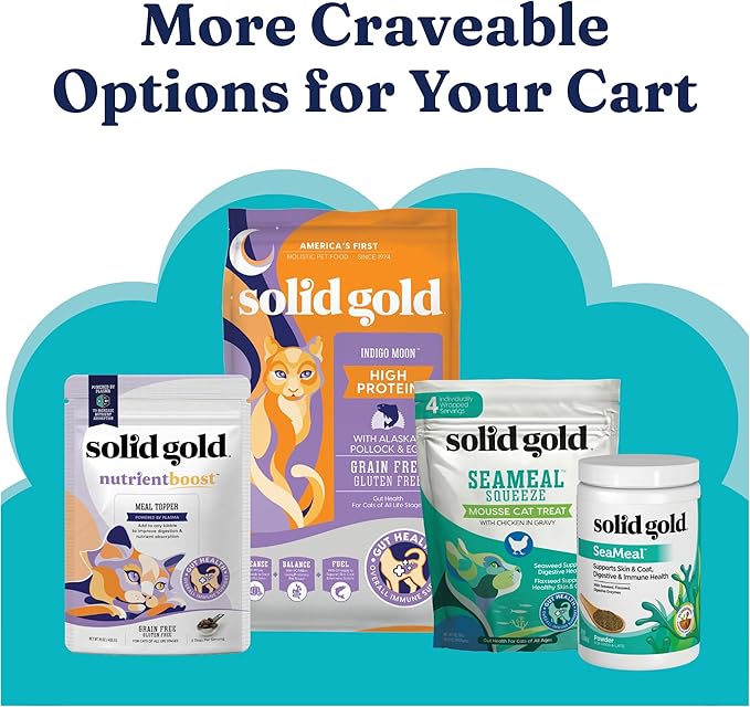 Solid Gold Wet Cat Food Pate - Healthy Canned Cat Food Pate w/Real Tuna & Sardine, Omega Fatty Acids, Vitamins & Minerals - Grain Free & Gluten Free Can Meals for Cats & Kittens - 3ct/3oz Cans