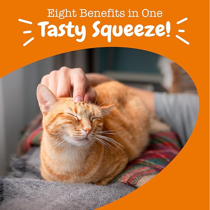 Zesty Paws 8-in-1 Multivitamin Cat Vitamins & Supplements Mousse - Cat Vitamins for Indoor Cats - Healthy Treat Squeeze Up for Gut, Immune, Heart, Skin & Coat Support - Chicken 14ct
