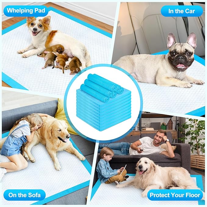 Pee Pads for Dogs & Cats 40"x40" 40 Count, Puppy Pads Extra Large, Disposable Thicken Pet Training Pads for Doggie Rabbits, Incontinence Underpads Ultra Absorbent & Quick-Dry, Leakproof Potty Pad