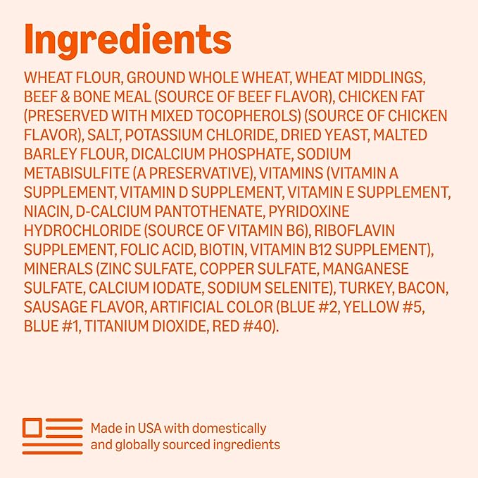 Amazon Basics Crunchy Dog Biscuits Multi Flavor Dog Treats 5 lb. Box