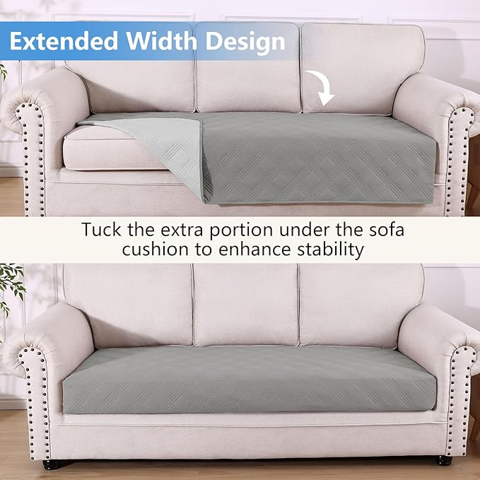 hyha Waterproof Dog Blanket, Reversible Pet Bed Blanket, Soft Sofa Couch Cover for Dogs Washable, Waterproof Pet Couch Covers for Sofa Puppy Cats Furniture Protector(40"x70", Grey/Light Grey)