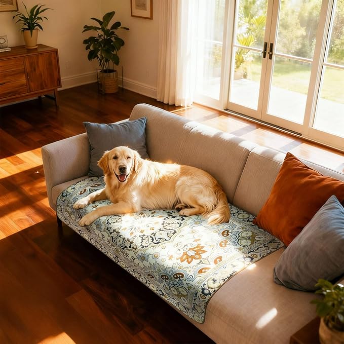 FXW Washable Pee Pads for Dogs, Puppy Pads with Super Absorbent, Specifically Designed for FXW Rollick/Homeplus 24inch 6 Panels Dog Playpen, 39" x 63" Rectangle, Boho Beige, 1 Pack