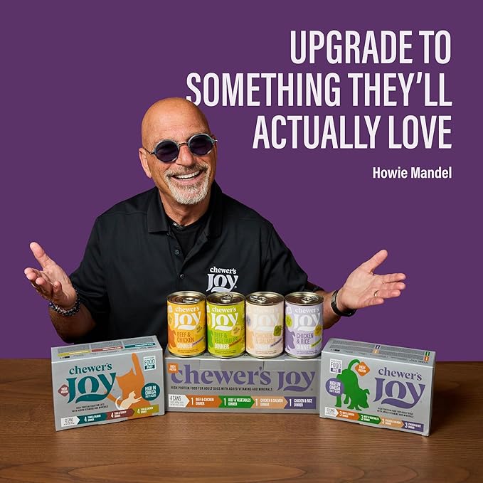 Chewer's Joy Wet Cat Food Variety Pack – 3 Flavors: Tuna & Salmon, Tuna & Chicken, Tuna & Turkey – Natural Pâté – High Protein – Grain Free – Complete & Balanced Nutrition – 24 Cans (3 oz)