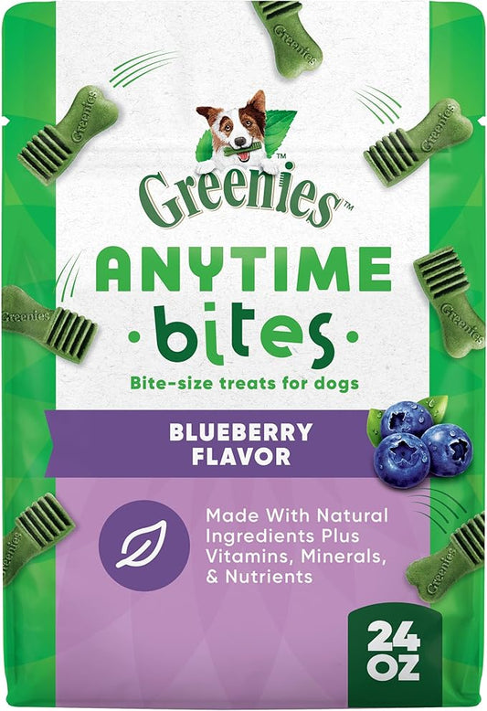 Greenies Anytime Bites Dog Treats, Blueberry Flavor, 24 oz. Bag