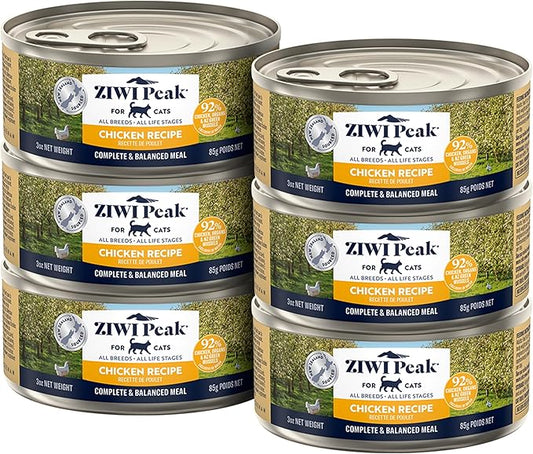 ZIWI Peak Wet Cat Food – All Natural, High Protein, Grain Free, Limited Ingredient, with Superfoods (Chicken, Case of 6, 3oz Cans)