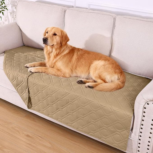 hyha Waterproof Dog Bed Blanket, Soft Pet Blankets, Waterproof Couch Cover for Dogs, Reversible Sofa Covers Washable for Furniture (40x70 Inch, Camel/Camel)