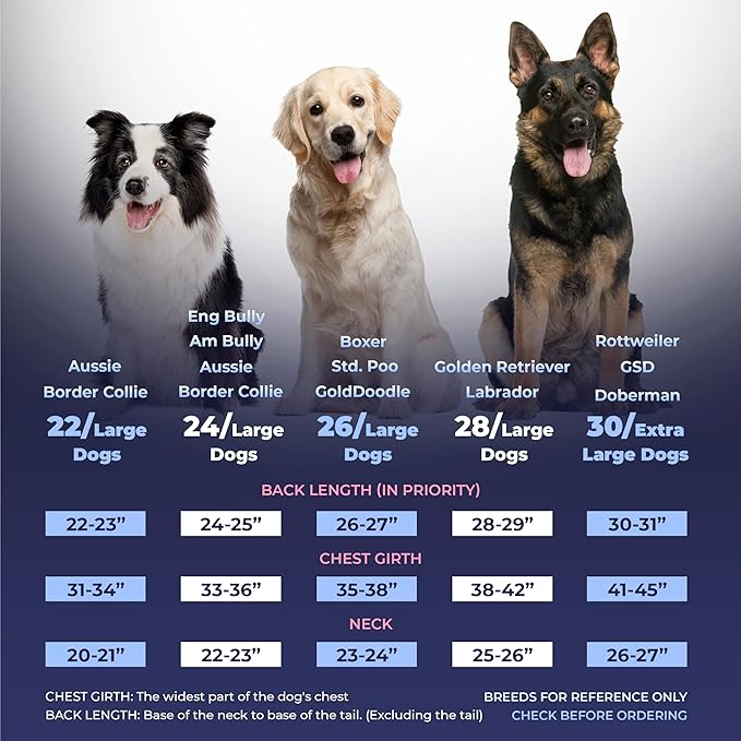 SPACE LION Dog Puffer Jacket, Down Winter Coat, Durable Outdoor Coat for Cold and Windy Conditions, Lightweight & Adjustable Fit Coats for Large Dogs,(Black, Size24/2XL)