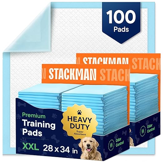 Puppy Pads XL 28x34 [100-COUNT] Dog Pads Extra Large 28" x 34" Leak-Proof Dog Pee Pads - Quick-Dry Puppy Pee Pads Pet Potty Training - Heavy Duty Super Absorbent Wee Wee Pads for Dogs Bulk -100 Pack