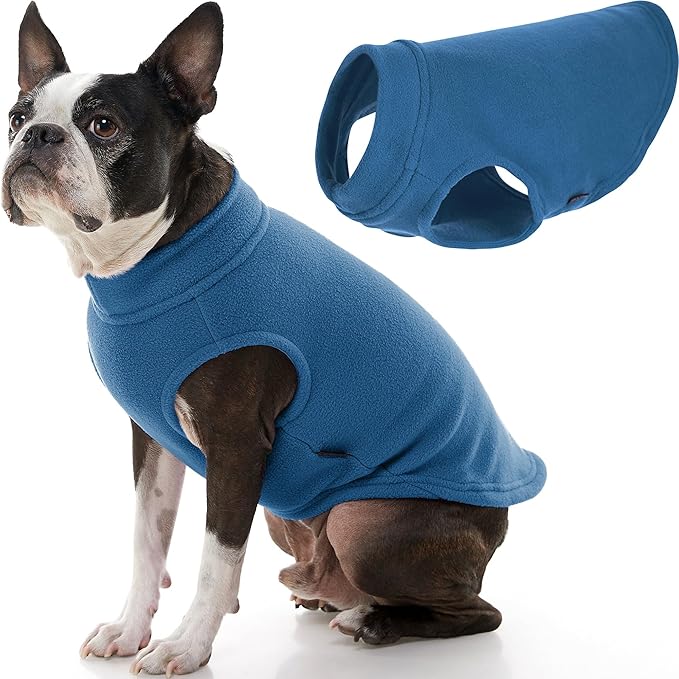 Gooby - Stretch Fleece Vest, Pullover Fleece Vest Jacket Sweater for Dogs, Steel Blue, 2X-Large