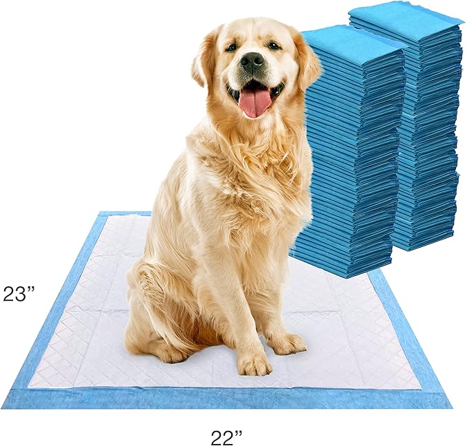 Four Paws Wee-Wee Superior Performance Unscented Pee Pads for Dogs & Puppies, Quilted Leak-Proof Dog Housebreaking Potty Training Floor Protection, 22" x 23", 100 Count
