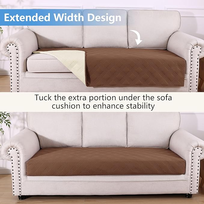 hyha Waterproof Dog Blanket, Reversible Pet Bed Blanket, Soft Sofa Couch Cover for Dogs Washable, Waterproof Pet Couch Covers for Sofa Puppy Cats Furniture Protector(40"x70", Brown/Beige)