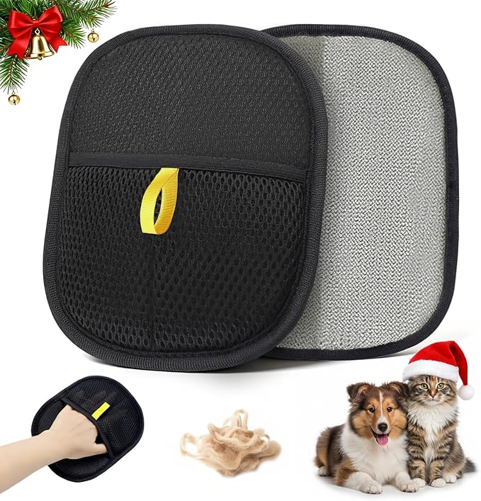 Pet Hair Removal Glove for Cats & Dogs, Electrostatic Pet Hair Remover Gloves for Cats Hair, Reusable Magic Brush Pet Hair Remover Tool for Couch, Pet Bed, Clothes(1pc)