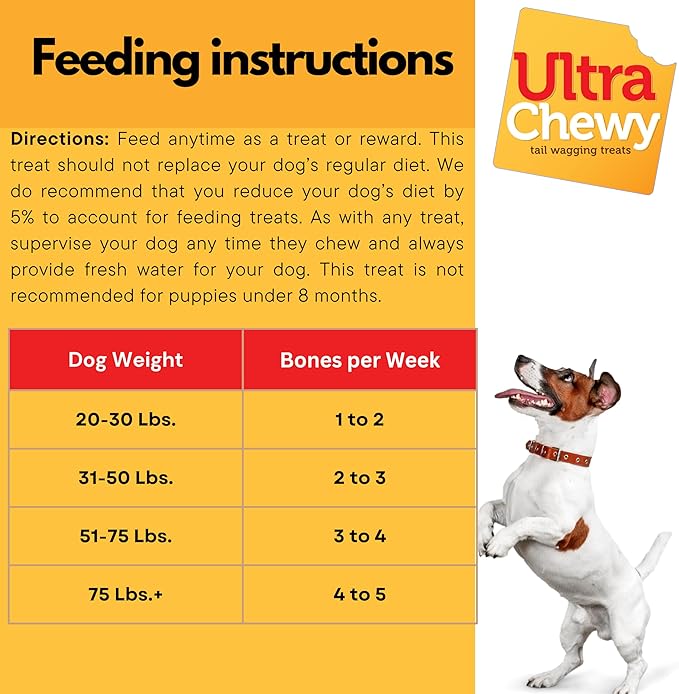 Ultra Chewy Double Treat Bones Favorites, Dog Treats, Made in The USA, Healthy Treats, Easy to Digest, Promotes Dental Health (Assorted Flavors, 1 Pack/9 Bones Per Pack)